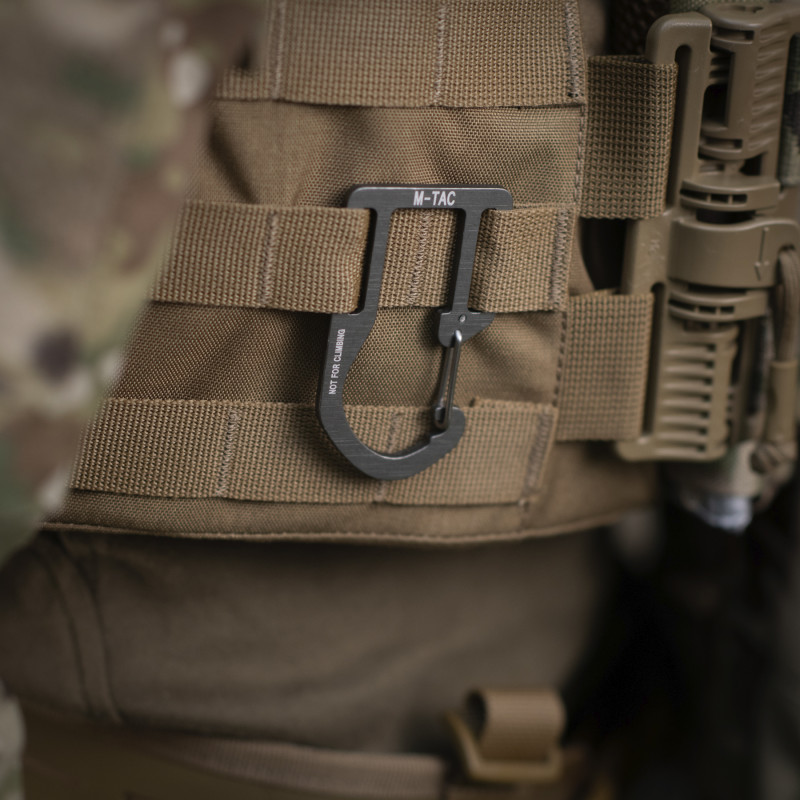 M-Tac карабін алюмінівий на спорядження Dark Grey M-Tac карабін алюмінівий на спорядження Dark Grey