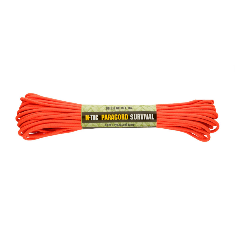 M-Tac паракорд Survival Safety Orange 15м