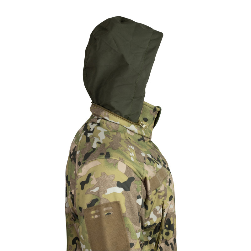 Куртка з липучками для шевронів Vik-Tailor SoftShell, MultiCam