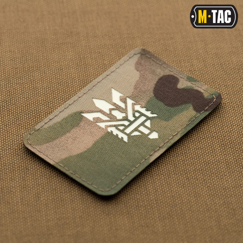 M-Tac нашивка Тризуб (стилізація) Laser Cut горизонтальна Multicam/світлонакопичувач M-Tac нашивка Тризуб (стилізація) Laser Cut горизонтальна Multicam/світлонакопичувач