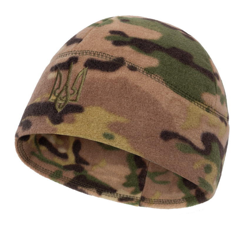 Шапка флісова з тризубом Vik-Tailor, MultiCam, L