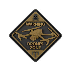 M-Tac нашивка Drones Zone PVC Black/Coyote