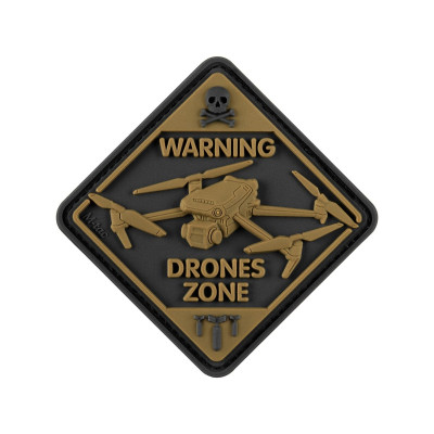 M-Tac нашивка Drones Zone PVC Black/Coyote