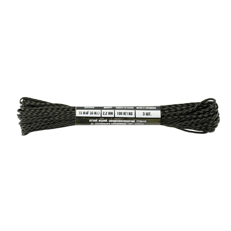 M-Tac паракорд Minicord Mil-Spec 15m Black Forest M-Tac паракорд Minicord Mil-Spec 15m Black Forest
