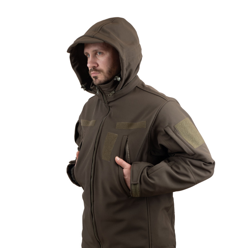 Куртка Vik-Tailor з флісовою кофтою Softshell, Dark olive