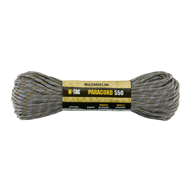 M-Tac паракорд 550 type III Officer Grey 30м