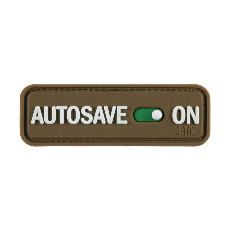 M-Tac нашивка Autosave PVC Coyote