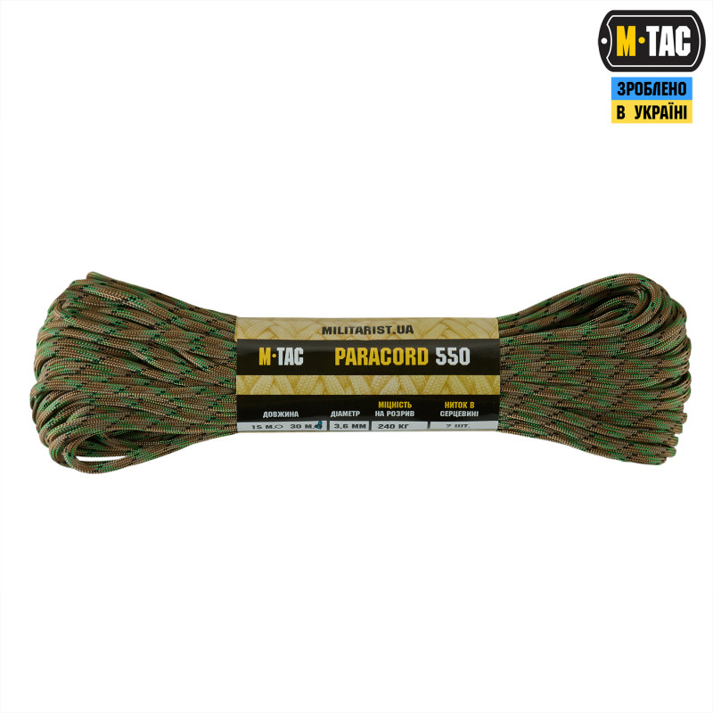 M-Tac паракорд 550 type III Tropic Camo 30м M-Tac паракорд 550 type III Tropic Camo 30м