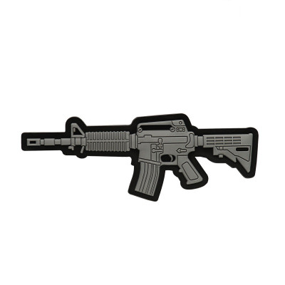 M-Tac нашивка M4A1 3D ПВХ сіра