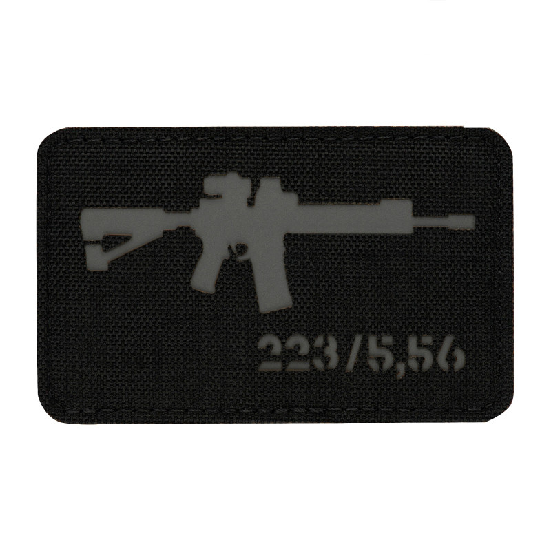M-Tac нашивка AR-15 223/5,56 Laser Cut Black/Grey
