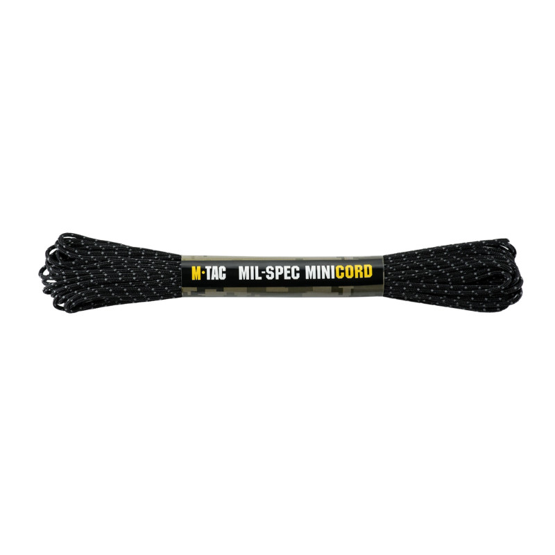 M-Tac паракорд Minicord Mil-Spec 15m Black Reflective M-Tac паракорд Minicord Mil-Spec 15m Black Reflective
