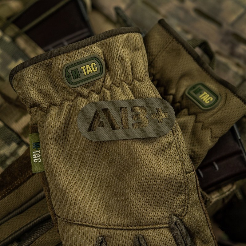 M-Tac нашивка група крові AB+ наскрізна Laser Cut Ranger Green