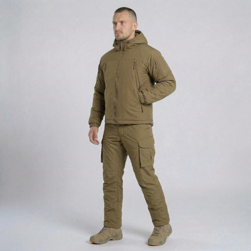 Штани зимові Vik-Tailor мембранні на резинці, Coyote, 48