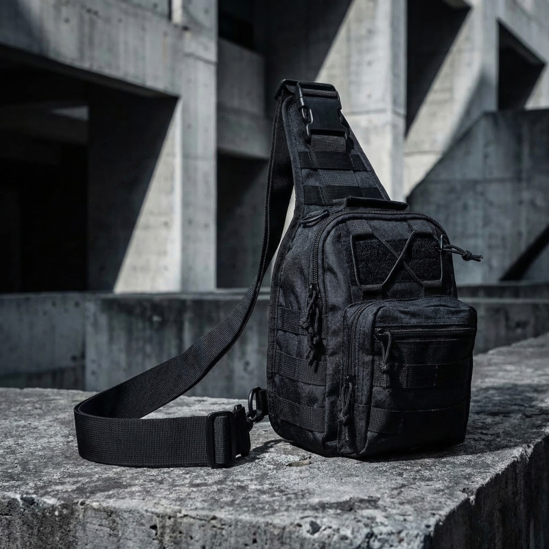 Сумка однолямкова Vik-Tailor MOLLE 7л, Black