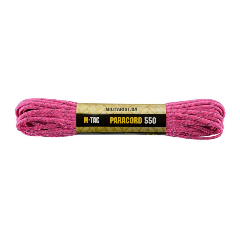 M-Tac паракорд 550 type III Neon Pink Reflective 15м