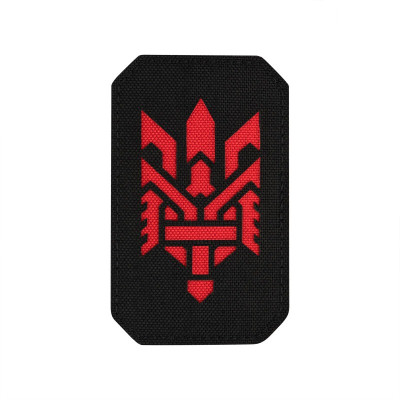 M-Tac нашивка Тризуб (стилізація) Laser Cut вертикальна Black/Red