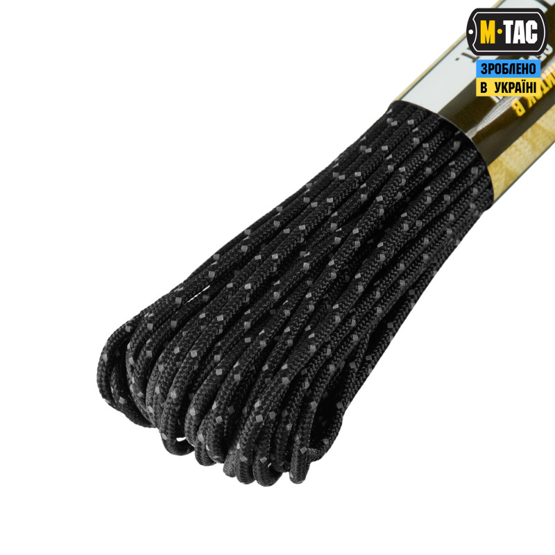 M-Tac паракорд Minicord Reflective Black 15м M-Tac паракорд Minicord Reflective Black 15м
