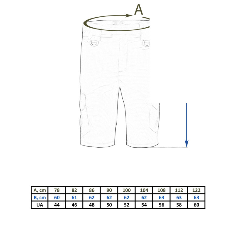 Шорти тактичні Vik-Tailor Striker Rip-Stop, Coyote, 48