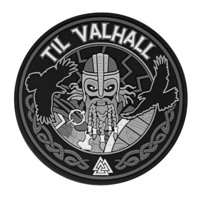 M-Tac нашивка Til Valhall ПВХ сіро-чорна