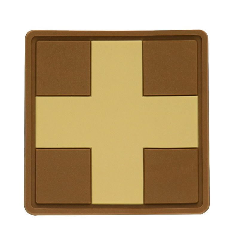 M-Tac нашивка Medic Cross Square ПВХ койот