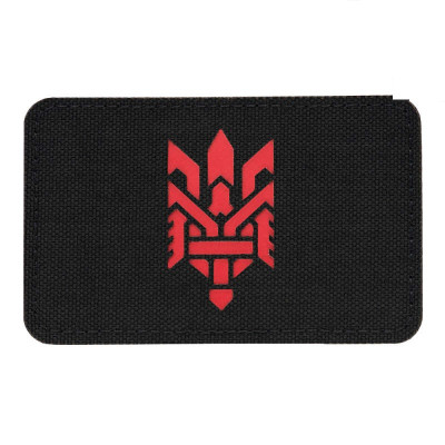 M-Tac нашивка Тризуб (стилізація) Laser Cut горизонтальна Black/Red
