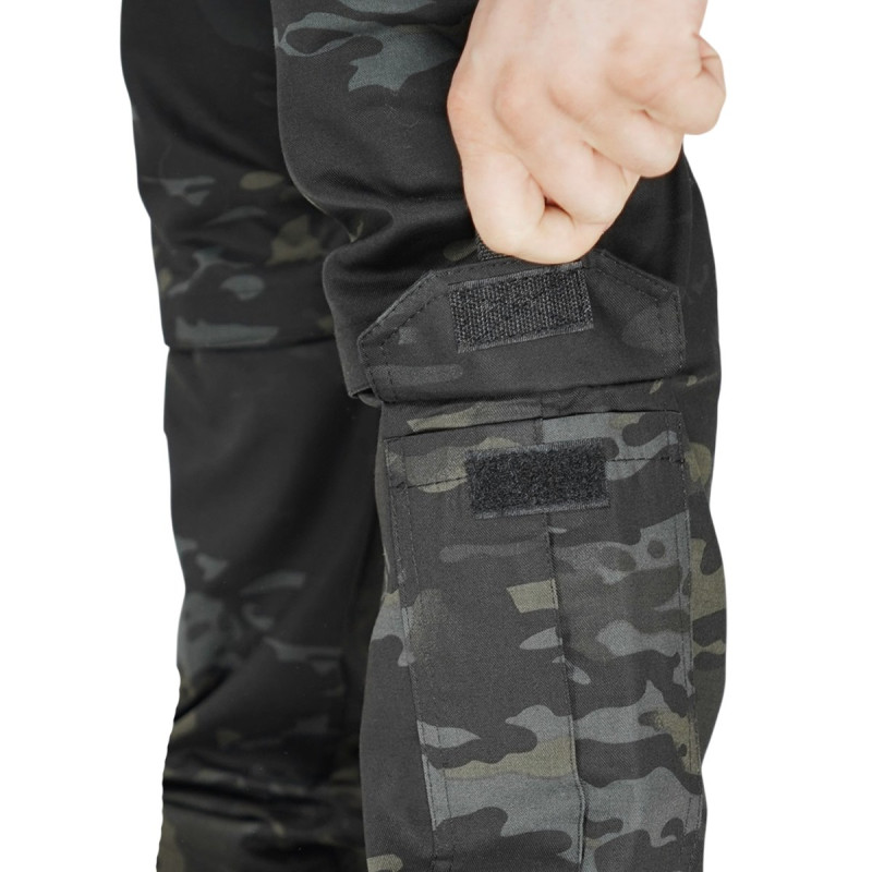 Тактичні штани UA Twill Black Multicam з посиленими колінами та 8 кишенями (2XL)