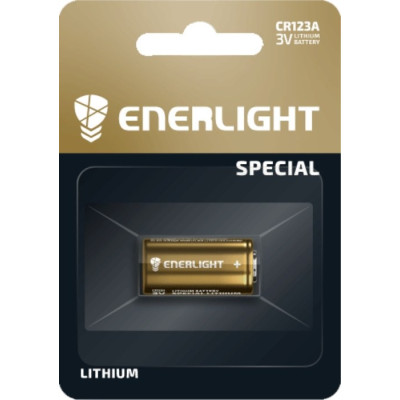 Батарейка літієва ENERLIGHT Lithium ndustrial CR123A, 3V, bli 1