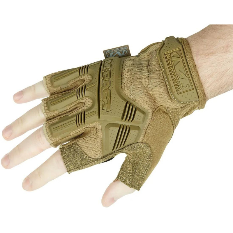 Рукавиці койот Mechanix M-Pact Fingerless