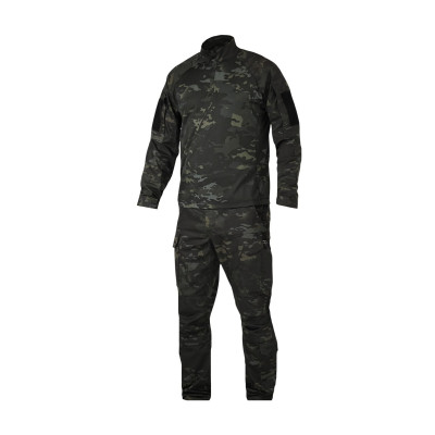 Костюм тактичний Twill FS чорний мультикам ( штани+убакс ) -S