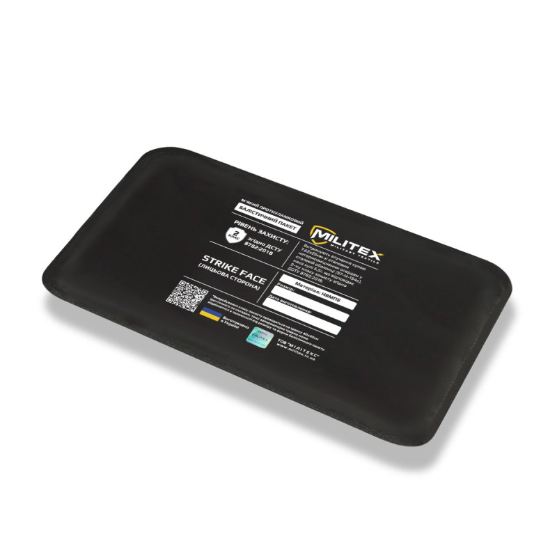 Балістичний захист 2 класу для плитоноски Militex Pro Series (S-M) 25,5*14,3 см камербанд, 1 шт