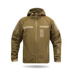 Куртка Windproof Softshell вітрозахисна (койот), водостійка, фліс 320 г/м²