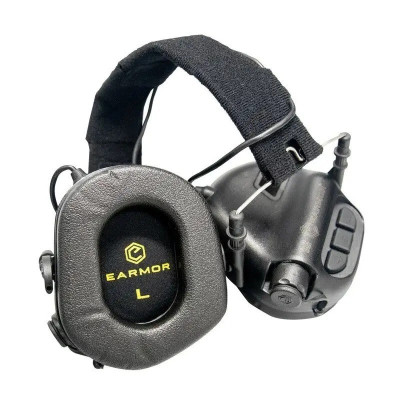 Тактичні навушники EARMOR M31 Black з універсальним кріпленням