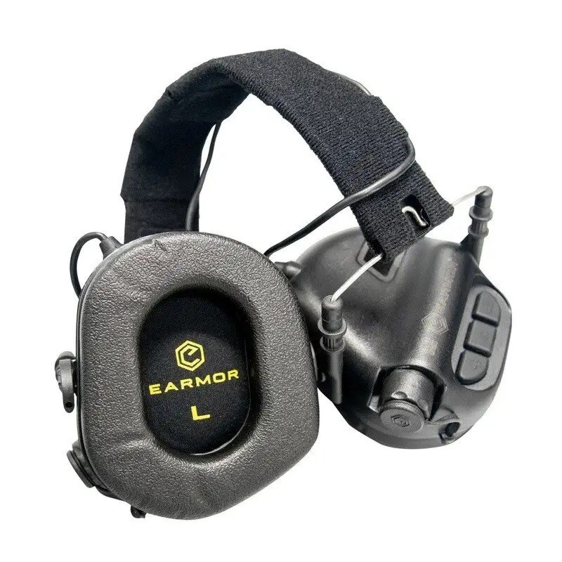 Тактичні навушники EARMOR M31 Black з універсальним кріпленням
