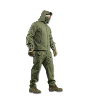 Тактичний демісезонний костюм Softshell Олива