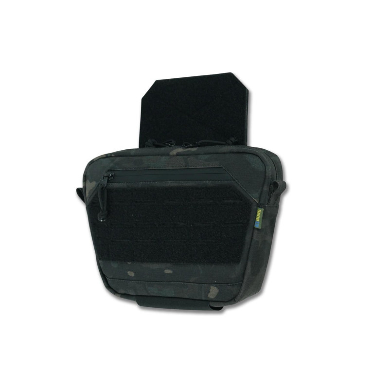 Сумка-напашник M Kiborg з балістичним пакетом 2 клас захисту PE Militex GU Сordura Black Multicam