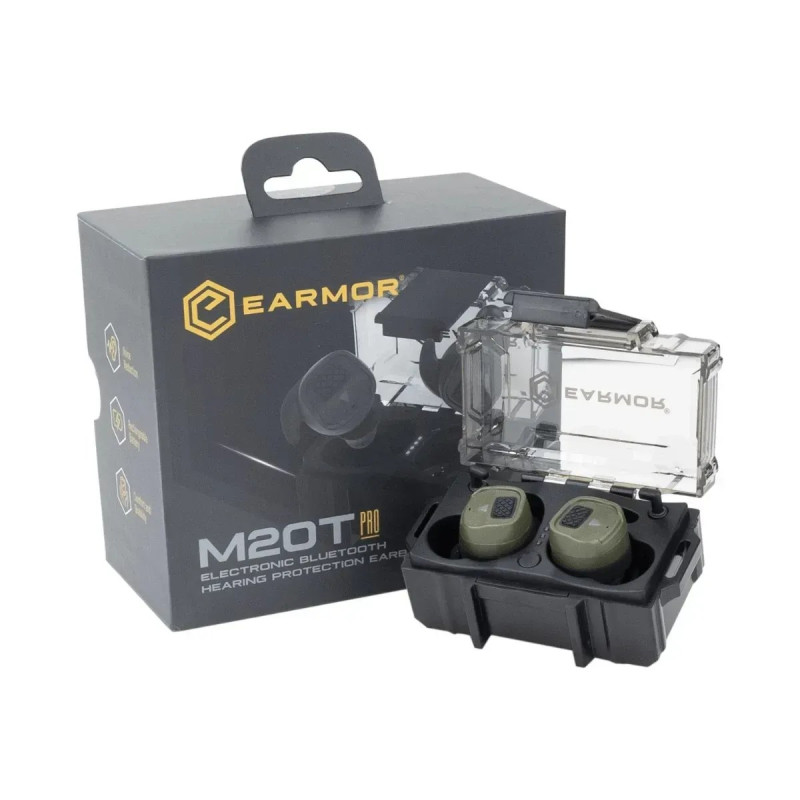 Активні захисні навушники-беруші Earmor M20T Pro Bluetooth — Олива Активні захисні навушники-беруші Earmor M20T Pro Bluetooth — Олива