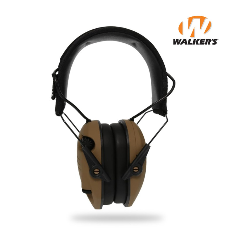 Активні навушники Walker's Razor Slim Original з патчами (Коричневий)