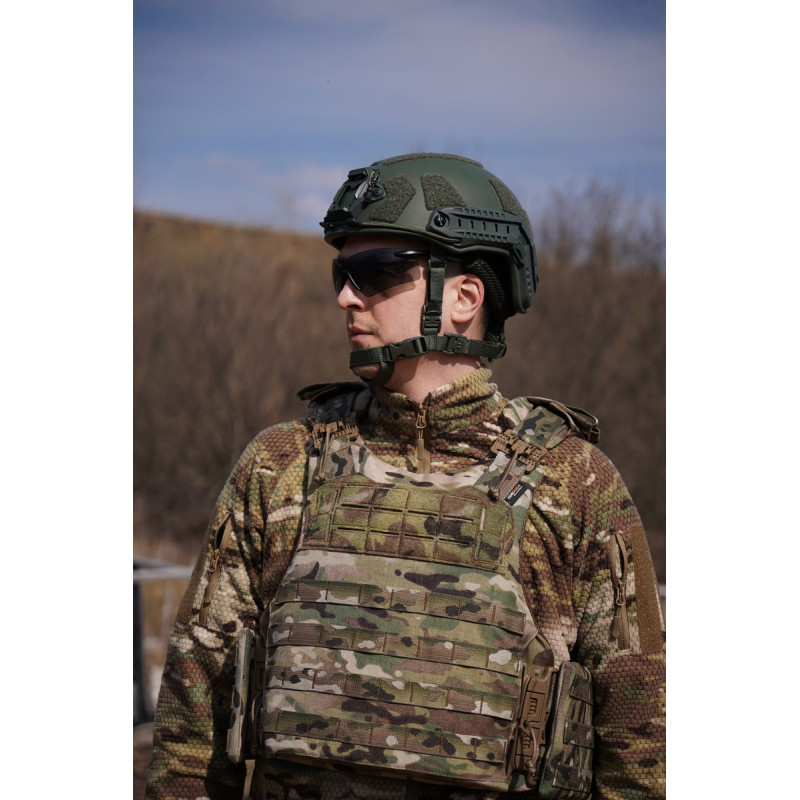 Кевларовий балістичний шолом FAST GEN III Kevlar Olive з кріпленням NVG та рейками
