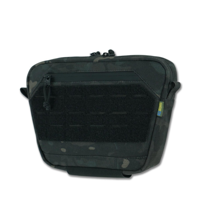 Сумка-напашник M Kiborg з балістичним пакетом 2 клас захисту PE Militex GU Сordura Black Multicam