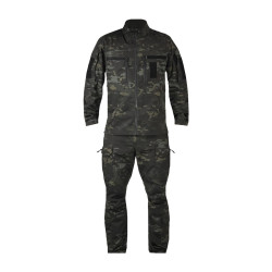 Костюм тактичний Twill FS чорний мультикам ( штани+кітель )-2XL