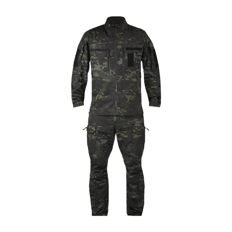 Костюм тактичний Twill FS чорний мультикам ( штани+кітель )-2XL