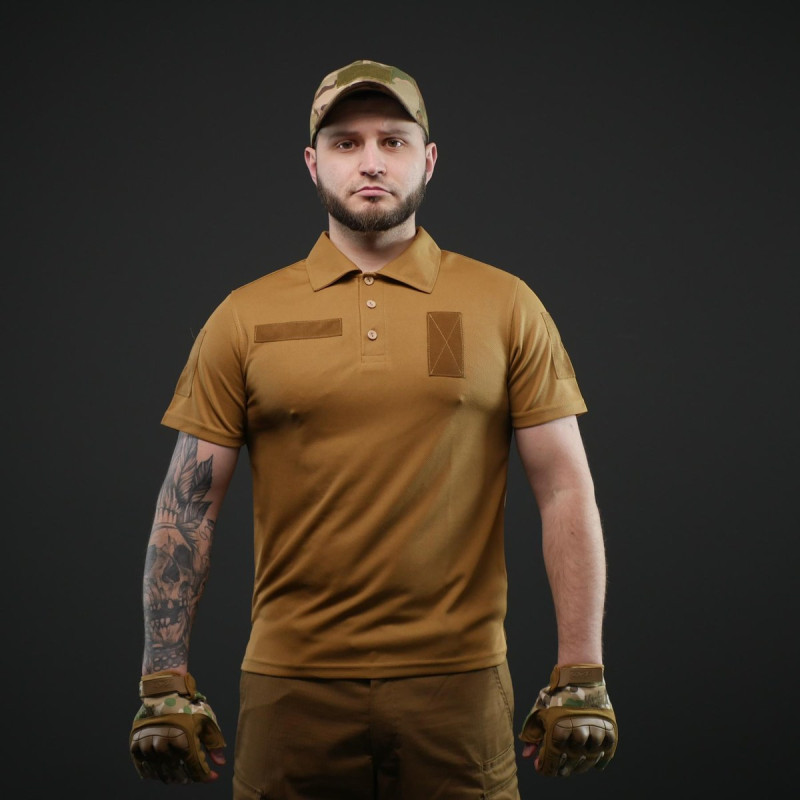 Тактична футблока поло койот Military (50р)