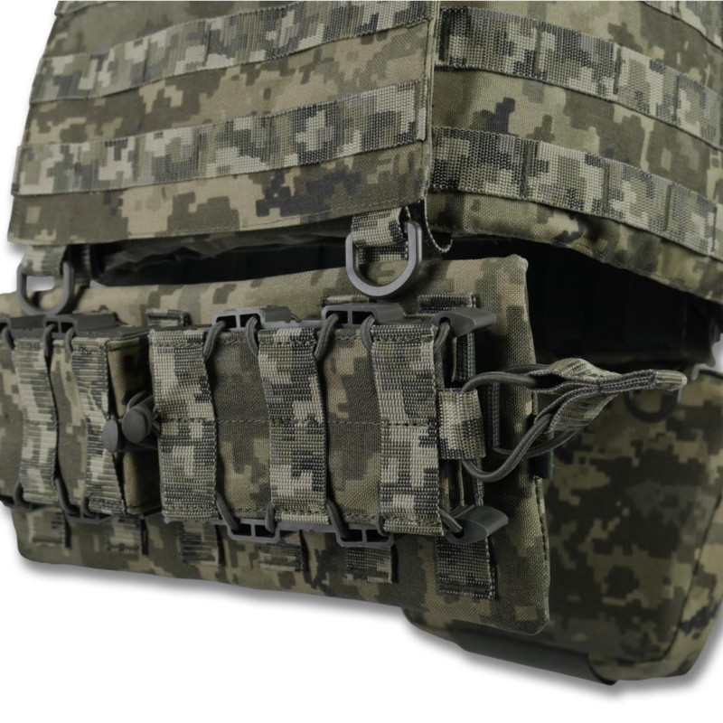 Комплект плитоноска Kiborg Gen.2 + 2 підсумки з балістичним захистом 2 класу — Піксель