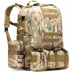 Тактичний рюкзак Molle Assault 55л + (3 органайзери) Мультикам