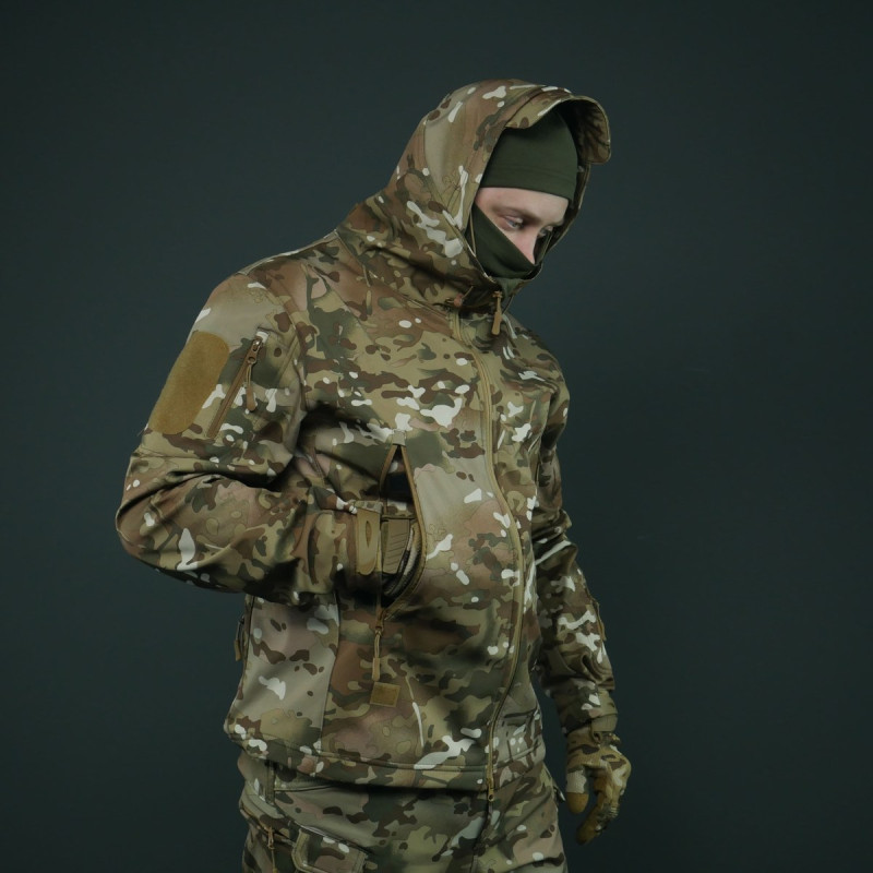 Тактичний демісезонний костюм Softshell Мульткам