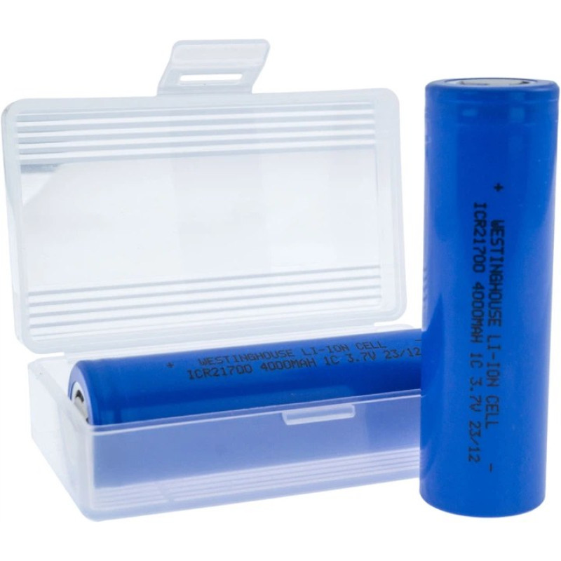 Акумулятори Westinghouse ICR21700 4000 mAh 3.7V Li-ion набір 2 шт у пластиковому боксі 21700