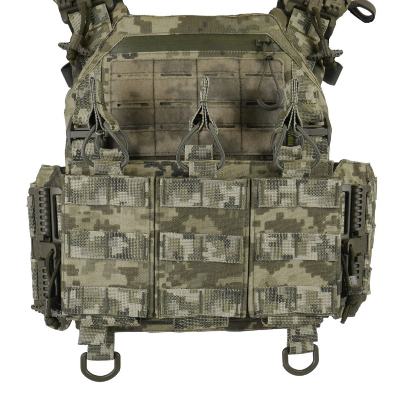 Плитоноска Kiborg GU Gen.2 + з'ємна панель для трьох магазинів Піксель