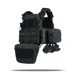 Комплект плитоноска Kiborg GU Gen.2 + 6 підсумків Чорний Мультикам