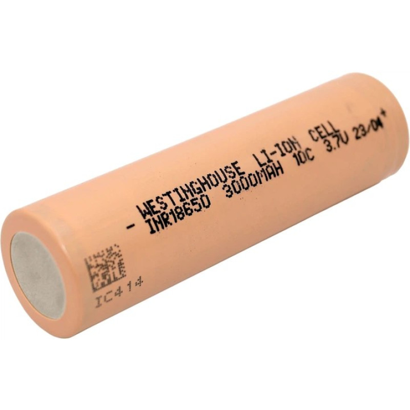 Акумулятор Westinghouse INR18650 3000 mAh 3.7V 10C високострумовий Li-ion Flat Top без захисту