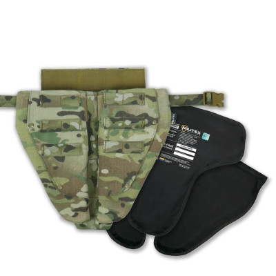Потрійний захист паху/напашник з балістичним захистом Militex cordura Мультикам
